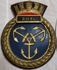 Hms rhyl ship crest plaque - -,