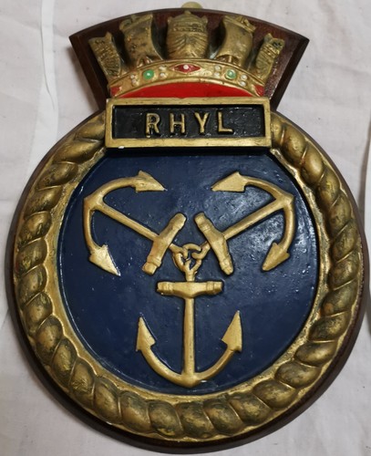 Hms rhyl ship - crest, plaque