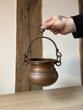 Old copper cauldron - cauldron, hanging