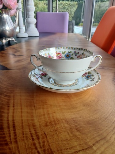 Twin handled soup bowl and - soup,