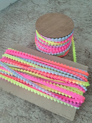 Rainbow pom trim sweet - rainbow, trim,