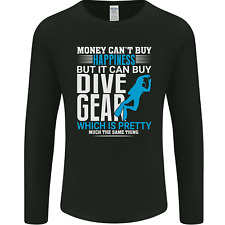 Scuba Diving Funny Happiness Dive Gear Diver Mens Long Sleeve T-Shirt