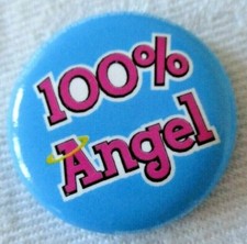 Badge Pin Rude Funny Humour Cheeky Novelty Joke ~ 100% Angel
