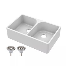 795mm -  2 Bowl Fireclay