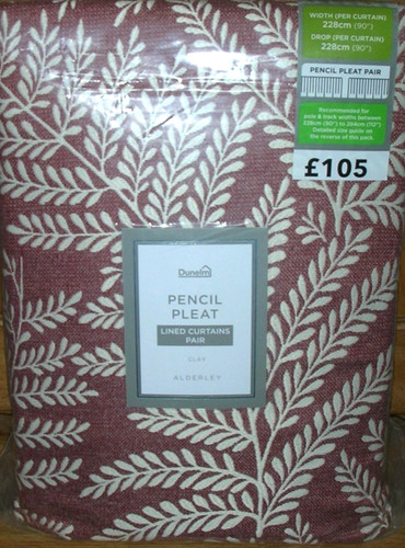 Dunelm lined pencil pleat - lined,