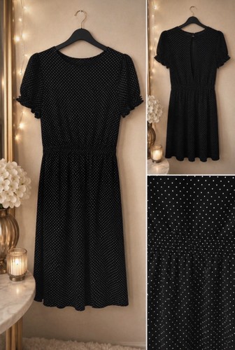 Warehouse black white polka - warehouse, &