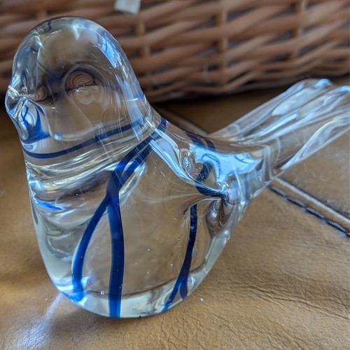 Vintage old glass bird - vintage, 4"