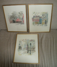 SET OF 3 MADS STAGE DANISH ARTIST FRAMED PRINTS - DENMARK SCENES ?
