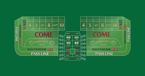 Craps table layout felt - craps,