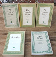 5 Vintage Penguin Poets Books Job Lot Poetry Decorative