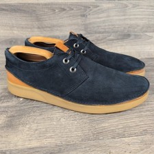 Clarks UK 7 G / EU 41 Mens Active Air Casual Shoes OAKLAND SUN Navy Nubuck