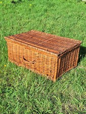 Large Wicker Basket with Handle Storage Boho Shabby Chic Storage Basket Decor