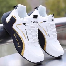 White Mens Gym Trainers Sports Athletic Casual Running Shoes Sneakers UK Size