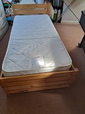 Twin stacking single beds with mattress, excellent condition.
