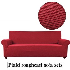 1/2/3/4 Seater Slipcover Solid Color Sofa Covers Stretch Couch Protector NEW UK