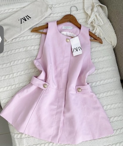 Zara pink tailored - zara, waistcoat