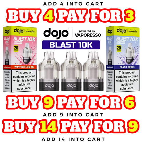 Dojo blast 10k prefilled pods - dojo,