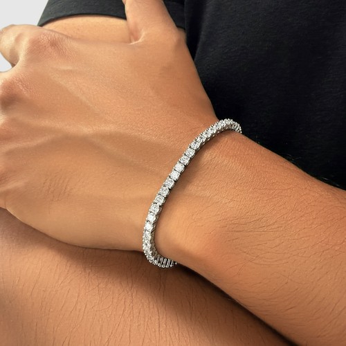 18k white gold diamond tennis - white,