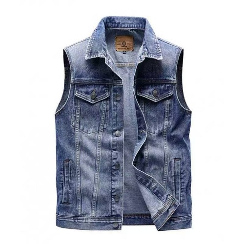 Men denim vest jacket coat - men's,