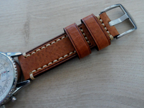 Tan leather watch - watch, strap