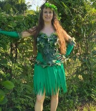 Poison ivy costume pixie fairy elf dress green leaves