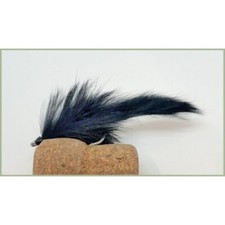 Pike Flies 4 x Black Zonker