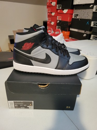 Air jordan mid shadow - 1, red'