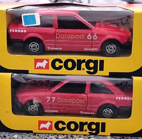 1985 corgi ford - 1985, rs1600i