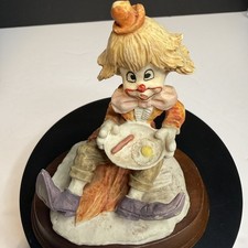 Vintage Resin Clown Holding