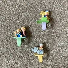 Set Of 3 Vintage Polly Pocket Rings *Excellent Condition*