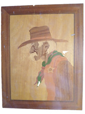 Marquetry Board Figure Sheriff Board Art