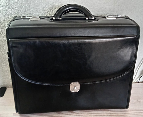 Black leather pilot doctors - black,