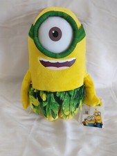 11" GRASS SKIRT MINION  DESPICABLE ME MINIONS MOVIE SOFT TOY SOFT EYE WITH TAGS