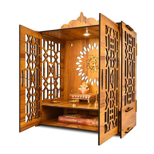 Wooden pooja mandir wall - pooja,