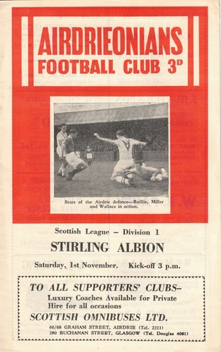 Airdrie stirling albion - airdrie, v