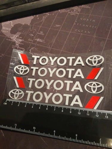 Toyota stickers white - 4x,