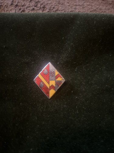 Vintage enamel pin badge red - pin,