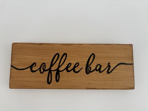 Coffee bar wooden sign - sign, plaque