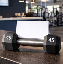 Dumbbell Business Card Holder