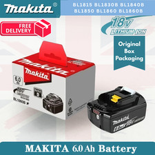 Makita Genuine BL1860 18V 6.0ah Lithium-ion LXT Battery Original Box Packaging