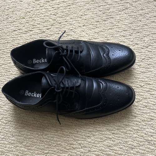 Beckett black lace shoes - black, up