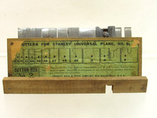 L NICE STANLEY NO. 55 COMBINATION PLANE ORIGINAL BOX 2 FULL SET CUTTER T11656