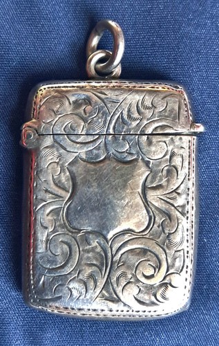 Antique sterling silver - , vesta