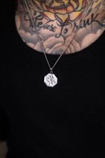Silver christopher pendant - silver,