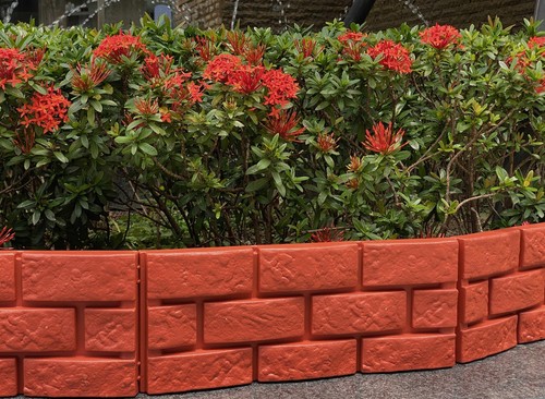 Brick effect garden - garden, border