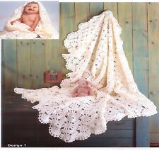 BABY crochet  pattern  blanker / shawl   dk / 4 ply  12/22 53 in