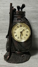 Vintage Juliana Crosa 2002's Golf Bag Bronze Effect, Heavy Figurine Sculpture 