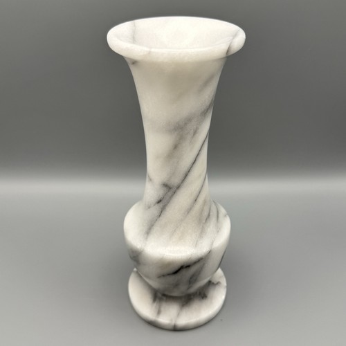 White marble vase - marble, baluster
