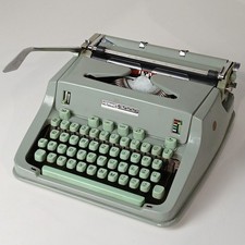 Vintage Hermes 3000 Desktop Mechanical Typewriter Green Tested Working WRDC