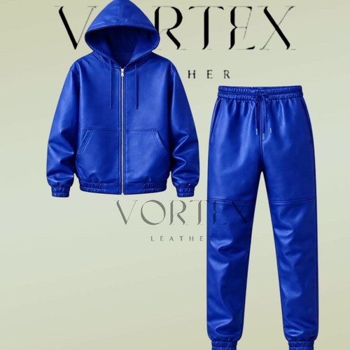 Men blue real leather - men's,
